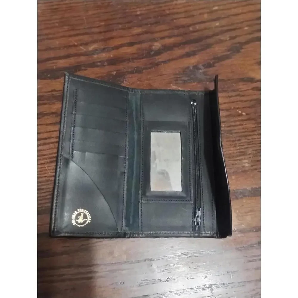 Vintage Mexican Leather women's wallet‎ with Roses